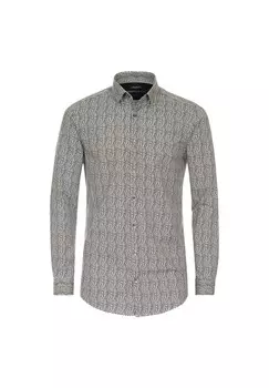 Мужская деловая рубашка Jerseyflex Print Body Fit Venti, зеленый