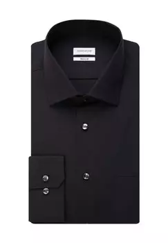 Мужская деловая рубашка обычного кроя Smart Essentials Seidensticker, цвет 84 Schwarz