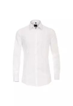 Мужская деловая рубашка однотонного кроя Venti, белый