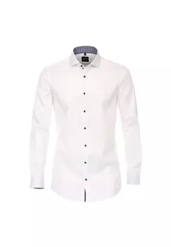 Мужская деловая рубашка однотонного кроя Venti, белый