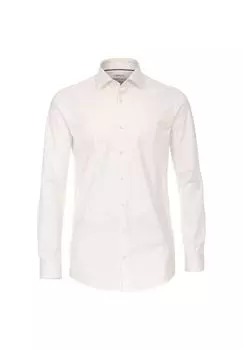 Мужская деловая рубашка однотонного кроя Venti, белый