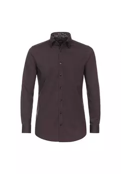 Мужская деловая рубашка однотонного кроя Venti, цвет Dunkelrot