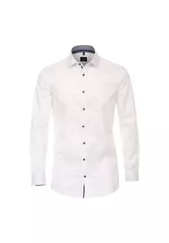 Мужская деловая рубашка однотонного кроя Venti, цвет Schneewei