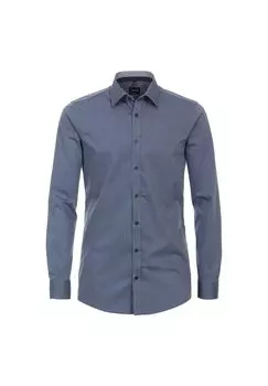 Мужская деловая рубашка однотонного кроя Venti, цвет Mittelblau