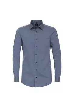 Мужская деловая рубашка однотонного кроя Venti, цвет Mittelblau