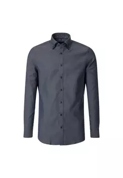 Мужская деловая рубашка однотонного кроя Venti, цвет Dunkelgr_n(302)