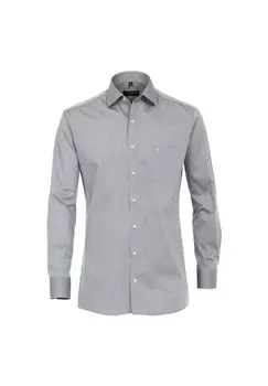 Мужская деловая рубашка однотонного современного кроя CASAMODA, цвет Hellgrau