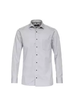 Мужская деловая рубашка однотонного современного кроя CASAMODA, цвет Hellgrau