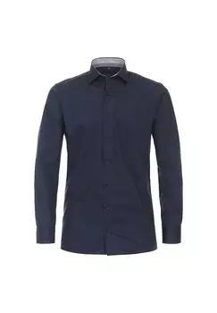 Мужская деловая рубашка однотонного современного кроя CASAMODA, темно-синий