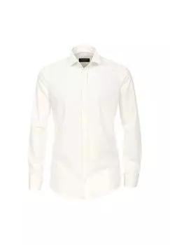 Мужская деловая рубашка однотонного современного кроя CASAMODA, цвет Champagner