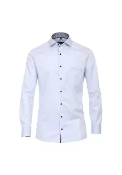 Мужская деловая рубашка однотонного современного кроя CASAMODA, светло-синий