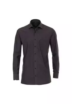 Мужская деловая рубашка однотонного современного кроя CASAMODA, темно-серый