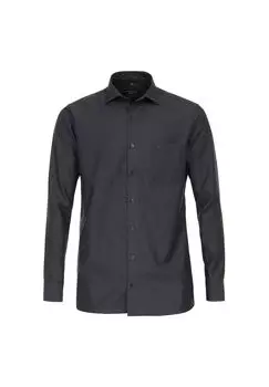 Мужская деловая рубашка однотонного современного кроя CASAMODA, темно-серый