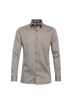 Мужская деловая рубашка однотонного современного кроя CASAMODA, желтый