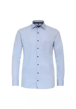 Мужская деловая рубашка однотонного современного кроя CASAMODA, цвет Mittelblau