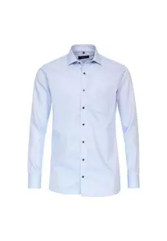 Мужская деловая рубашка однотонного современного кроя CASAMODA, светло-синий