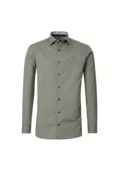 Мужская деловая рубашка однотонного современного кроя CASAMODA, зеленый