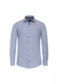 Мужская деловая рубашка однотонного современного кроя Venti, цвет Graues Mittelblau