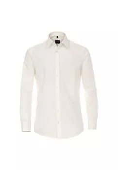Мужская деловая рубашка однотонного современного кроя Venti, цвет Weibeige