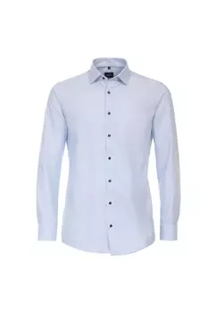 Мужская деловая рубашка однотонного современного кроя Venti, бежевый