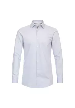 Мужская деловая рубашка однотонного современного кроя Venti, голубой