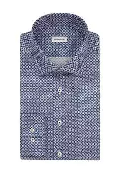 Мужская деловая рубашка, приталенного кроя, длинный рукав, воротник «Кент» seidensticker, цвет Mittelblau