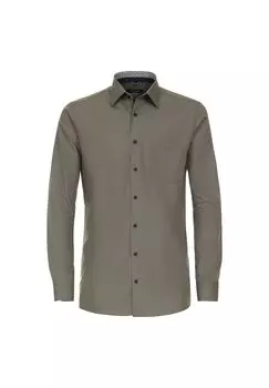 Мужская деловая рубашка, простого и комфортного кроя CASAMODA, оливковый