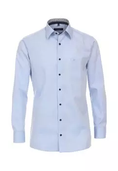 Мужская деловая рубашка, простого и комфортного кроя CASAMODA, светло-синий