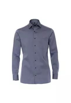Мужская деловая рубашка, простого и комфортного кроя CASAMODA, цвет Mittleres Dunkelblau