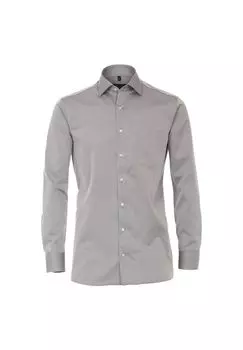 Мужская деловая рубашка, простого и комфортного кроя CASAMODA, серый