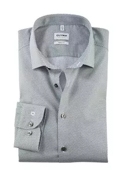 Мужская деловая рубашка с длинным рукавом и кентовым воротником Level Five Body Fit OLYMP, цвет 75 Kitt