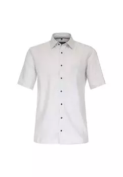 Мужская деловая рубашка с короткими рукавами, простого и комфортного кроя CASAMODA, цвет Hellgrau