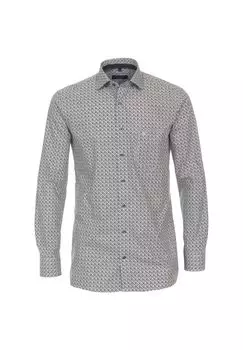 Мужская деловая рубашка с принтом, комфортная посадка CASAMODA, серый
