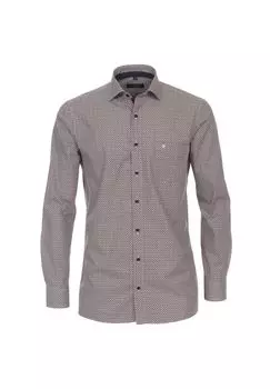 Мужская деловая рубашка с принтом, комфортная посадка CASAMODA, красный