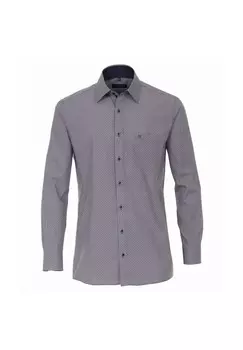 Мужская деловая рубашка с принтом, комфортная посадка CASAMODA, темно-синий