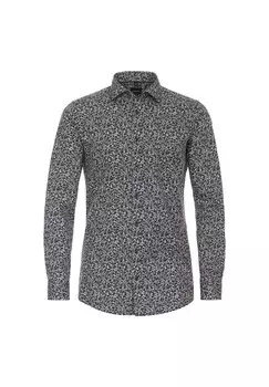 Мужская деловая рубашка с принтом, облегающая боди Venti, цвет Dunkelgrn