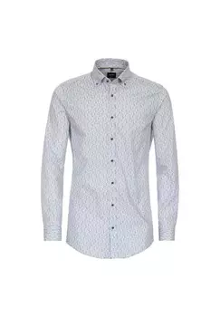 Мужская деловая рубашка с принтом, облегающая боди Venti, цвет Mittelblau