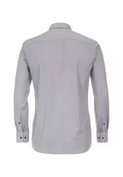 Мужская деловая рубашка с принтом современного кроя CASAMODA, коричневый