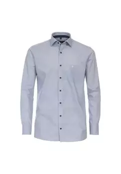 Мужская деловая рубашка с принтом современного кроя CASAMODA, цвет Mittelblau