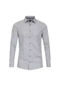 Мужская деловая рубашка с принтом современного кроя Venti, цвет Mittelblau