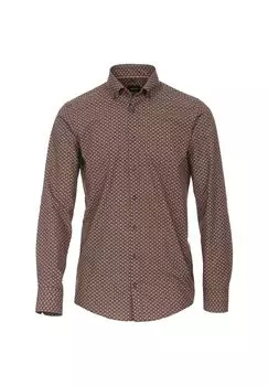 Мужская деловая рубашка с принтом современного кроя Venti, цвет Dunkelorange