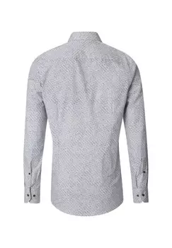 Мужская деловая рубашка с принтом современного кроя Venti, серый