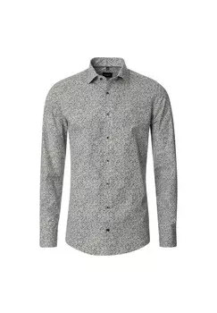 Мужская деловая рубашка с принтом современного кроя Venti, зеленый