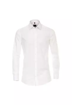 Мужская деловая рубашка с удлиненными рукавами, 72 см, однотонная, облегающая по фигуре Venti
