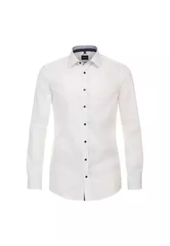 Мужская деловая рубашка с удлиненными рукавами, 72 см, однотонная, облегающая по фигуре Venti