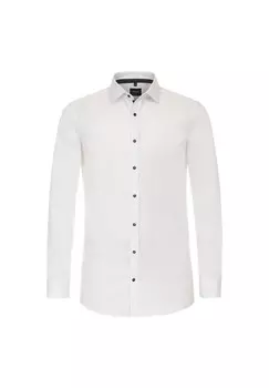 Мужская деловая рубашка с удлиненными рукавами, 72 см, однотонная, облегающая по фигуре Venti