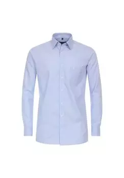 Мужская деловая рубашка в клетку комфортного кроя CASAMODA, светло-синий