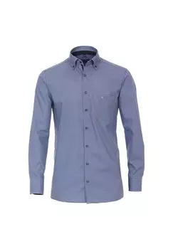 Мужская деловая рубашка в клетку комфортного кроя CASAMODA, светло-синий