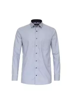 Мужская деловая рубашка в полоску комфортного кроя CASAMODA, темно-синий