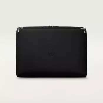 Мужская деловая сумка Cartier Sac Portfolio, Must de Cartier, черная телячья кожа